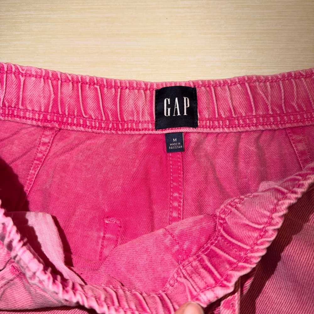 GAP Hot Pink Mid Rose Easy horseshoe Barrel Pants Medium - Picture 5 of 6